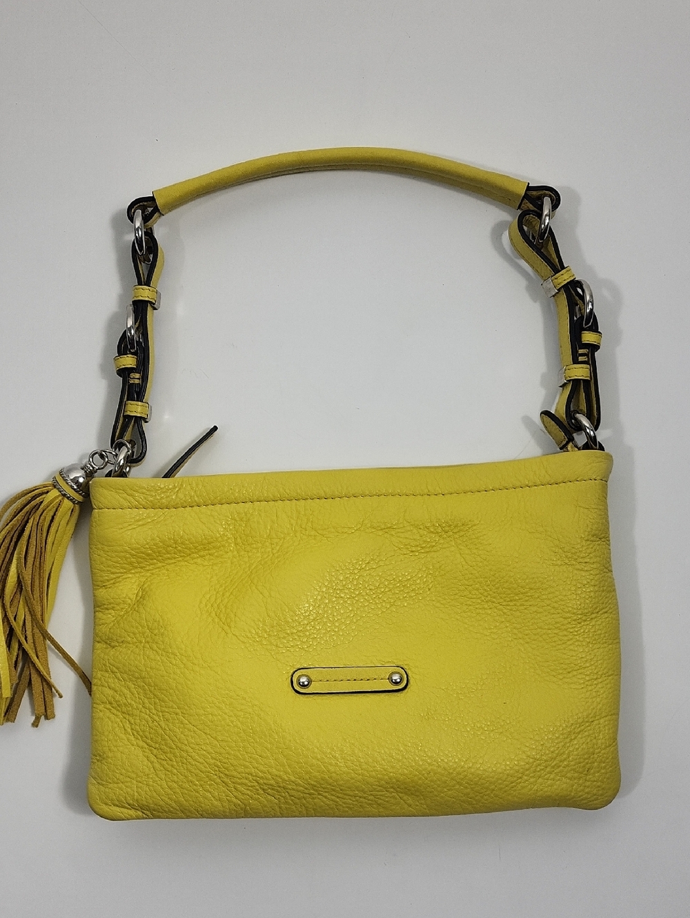 Danier Yellow Leather Shoulder Bag